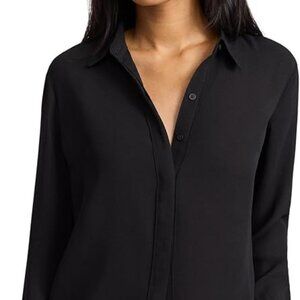 Black Blouse with Ribbon Sleeves